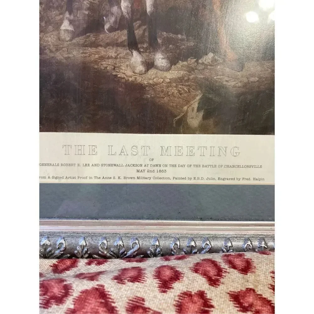 Civil War art The Last Meeting framed